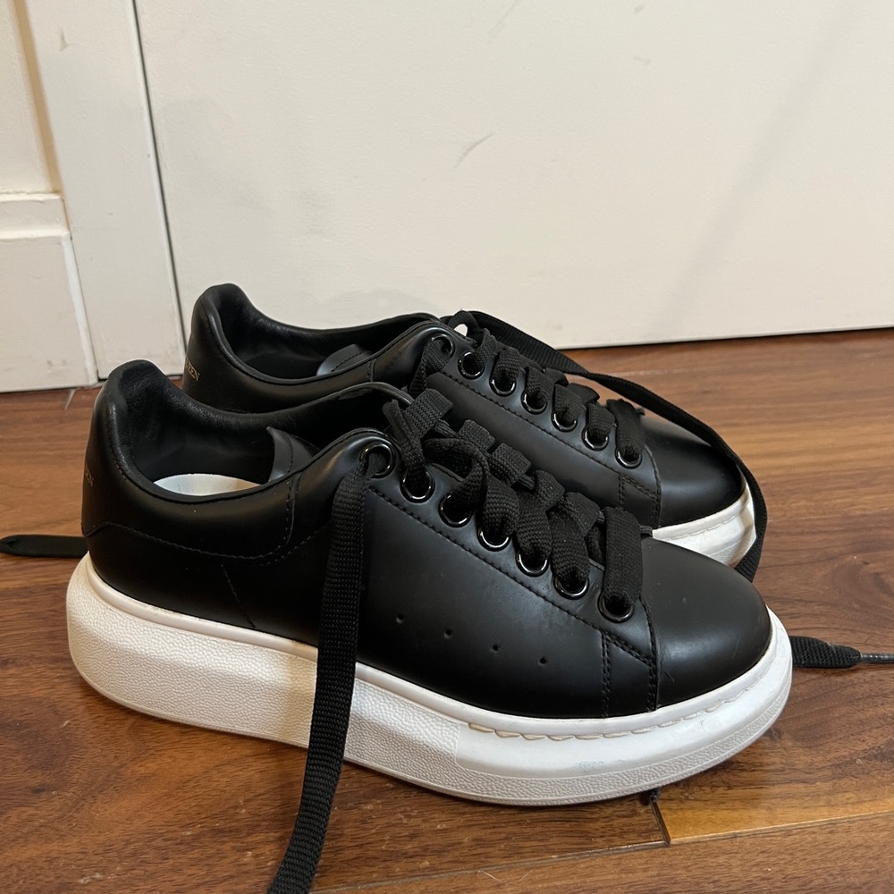 Perfect Condition Alexander McQueen Oversized Sneakers in Black